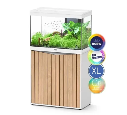 Aquatlantis Splendid 80 Ultra Aquariumset (incl. Meubel) wit met licht noten