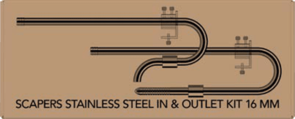 Superfish Scapers RVS in/uit set