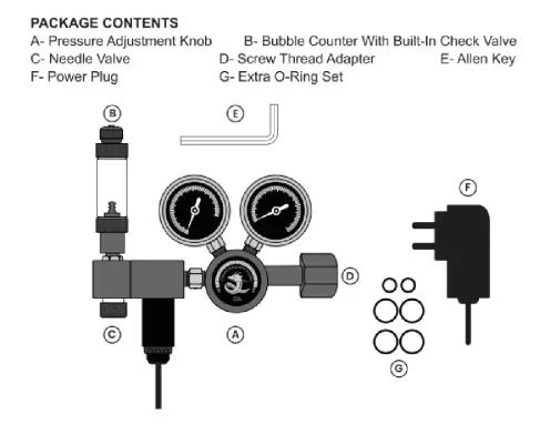 Chihiros CO2 Drukregelaar PRO Inc. Extender - Afbeelding 4