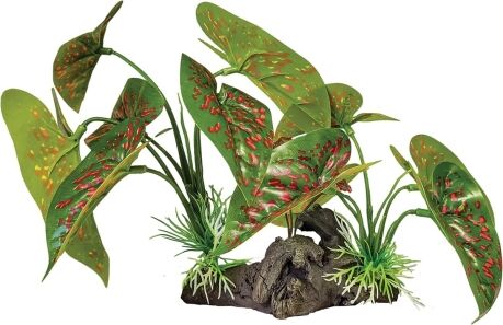 Repto Plant On Deco Elephant Red - Kunstplant Terrarium