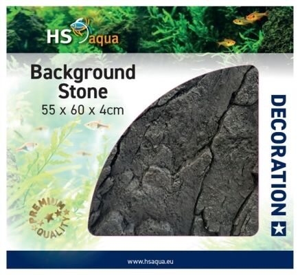 HS Aqua 3D Achterwand Stone Antraciet- Aquarium Achterwand
