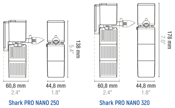 Sicce Shark Pro Nano 320 - Klein Binnenfilter - Afbeelding 8
