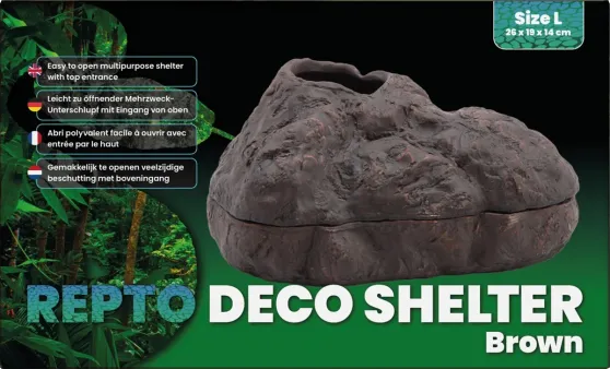 REPTO DECO SHELTER BROWN
