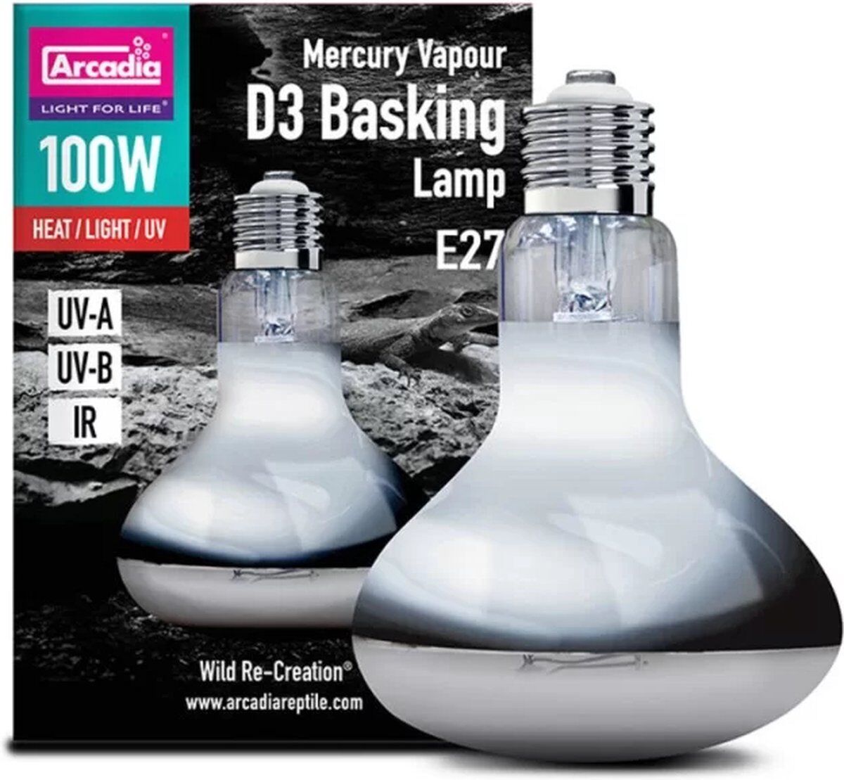 Arcadia 2nd Generation UV Basking lamp - UVB Combinatie Lamp Reptielen - Afbeelding 2