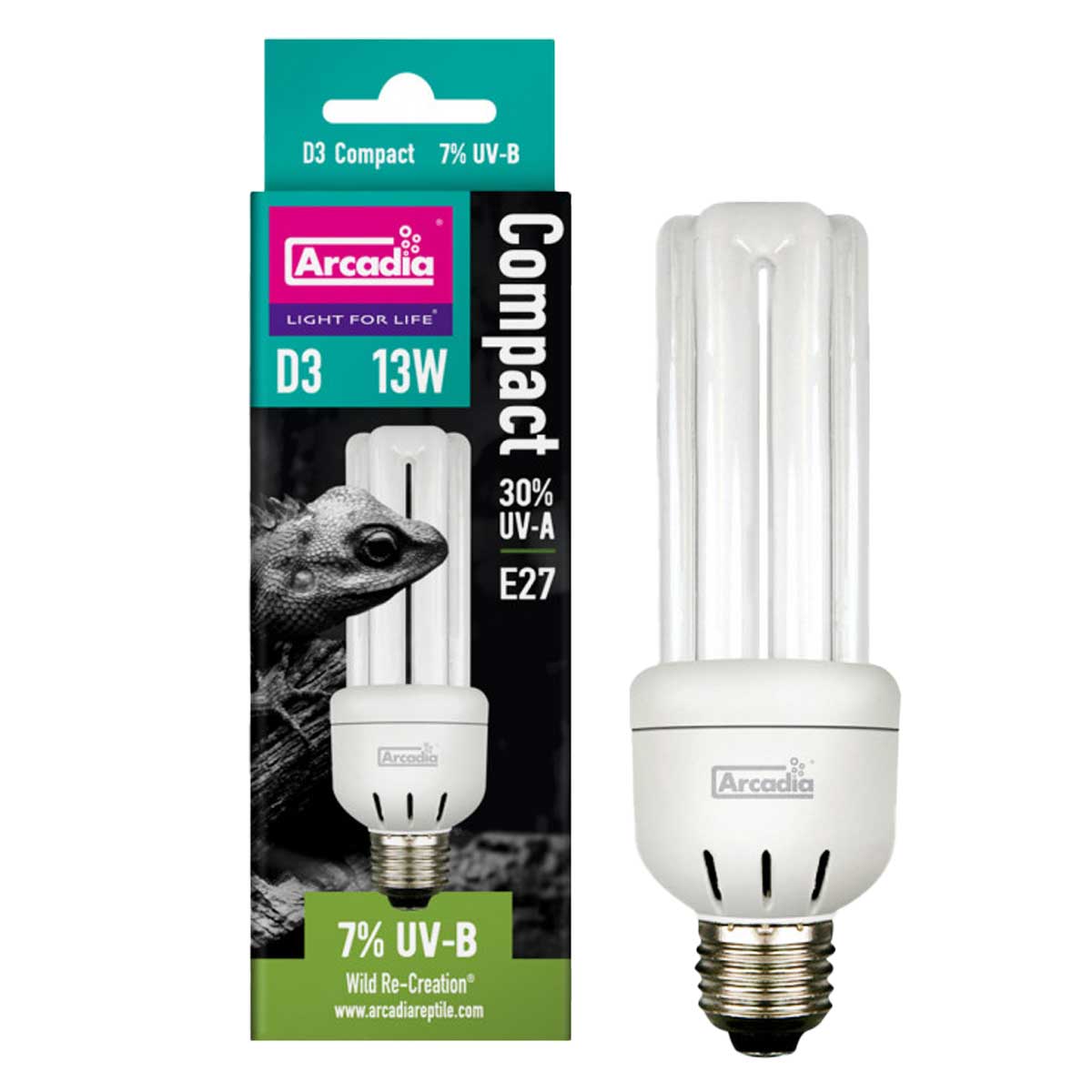 Arcadia Compact UVB Lamp - 7% - 13 Watt
