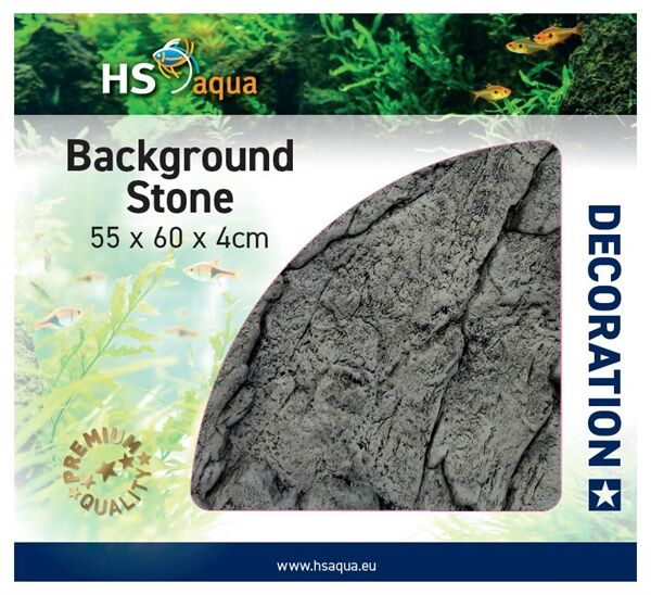 HS Aqua 3D Achterwand Stone Grey - Aquarium Achterwand